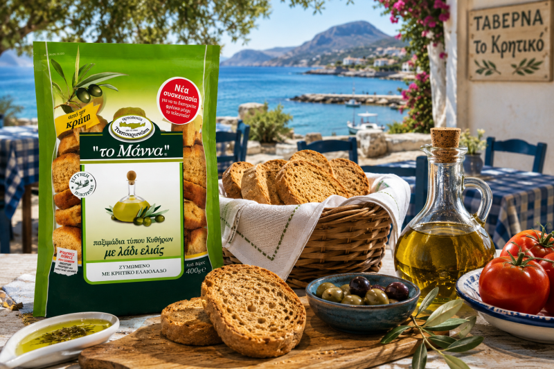 To Manna Paksimadi Zwieback mit Olivenöl 400 g