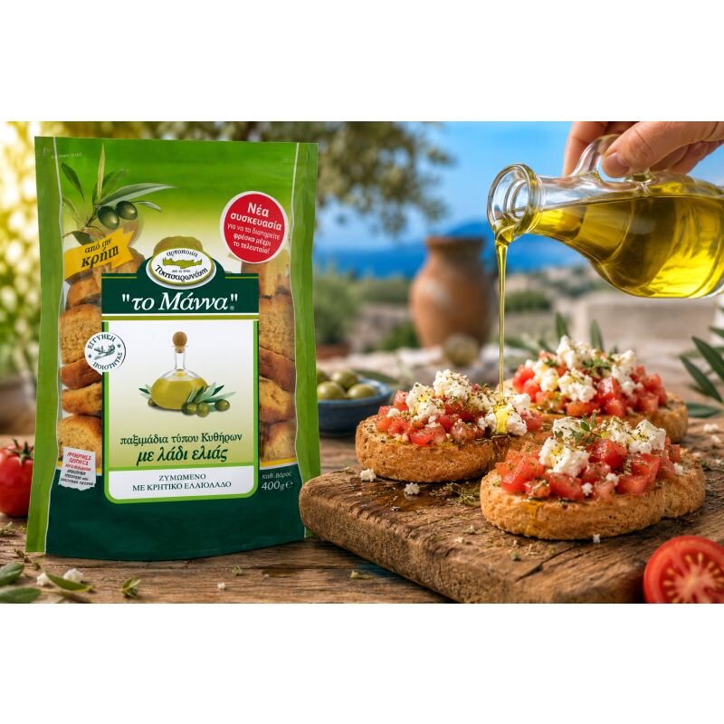 To Manna Paksimadi Zwieback mit Olivenöl 400 g