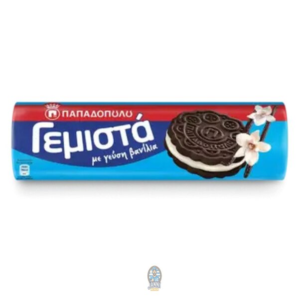 Papadopoulos Gemista Biscuits Fourrés Crème Vanille 200 g