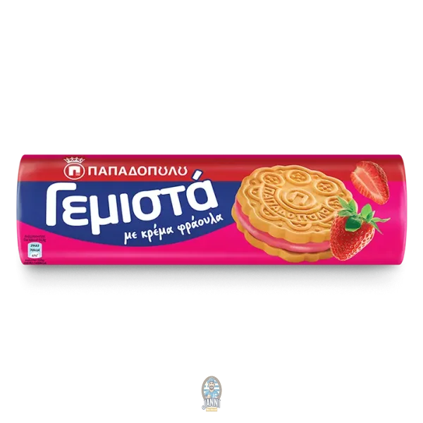 Papadopoulos Gemista Doppelkekse mit Erdbeercremefüllung 200g