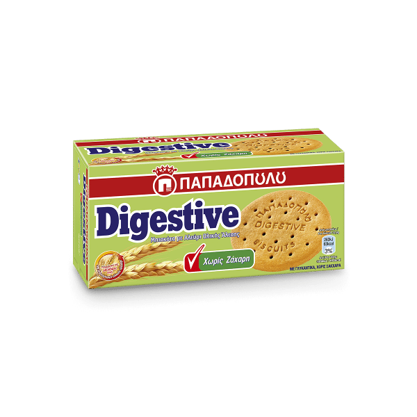 Papadopoulos Digestive χωρίς ζάχαρη 250g