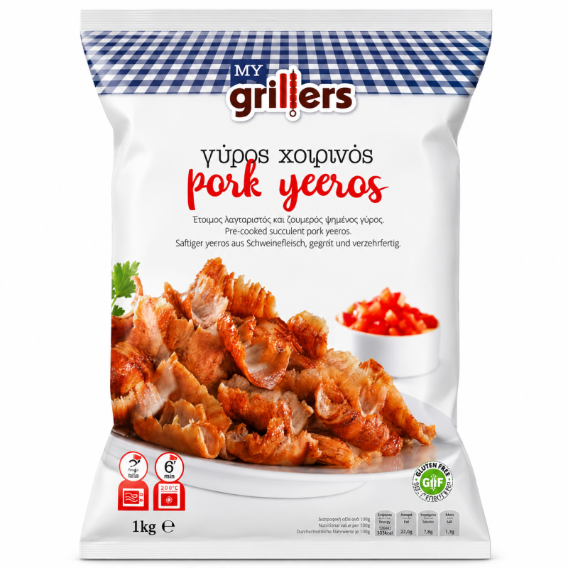 Megas Yeeros Schweinefleisch Gyros vorgegart 1 kg
