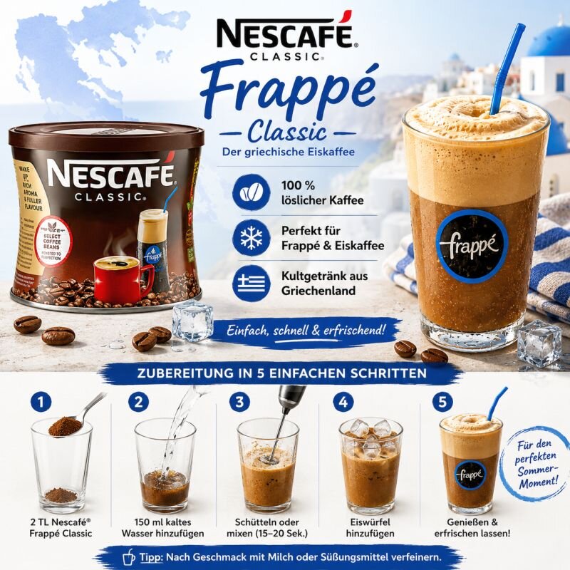 Nescafé Classic Frappe Instantkaffee 100 g