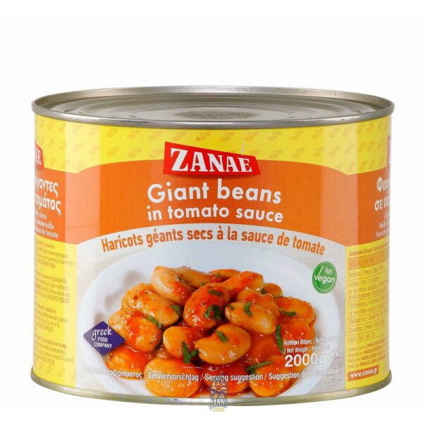 Zanae Gigantes Elefantenbohnen in Tomatensauce 2 kg