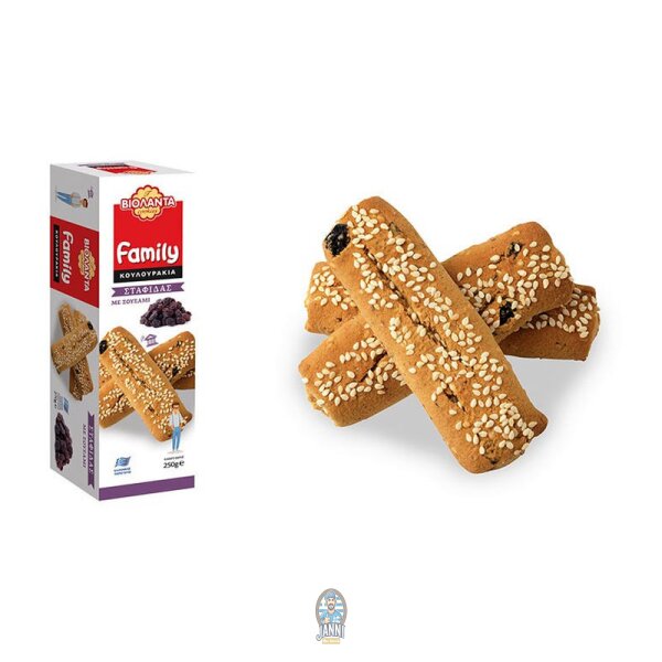 Violanta Family Zopfkeks Rosinen und Sesam 250g