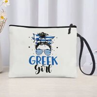 Greek Cosmetic Bag with Wrist Strap