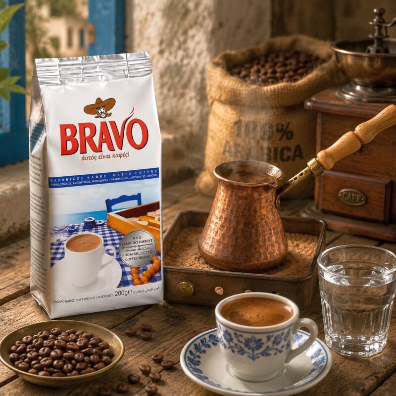 Bravo Griechischer Mokka-Kaffee gemahlen 200g