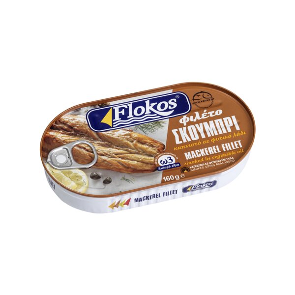 Flokos Smoked mackerel fillet in vegetable oil 160g