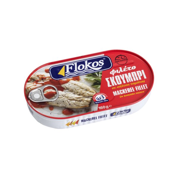 Flokos Makrelenfilet in tomatensauce 160g