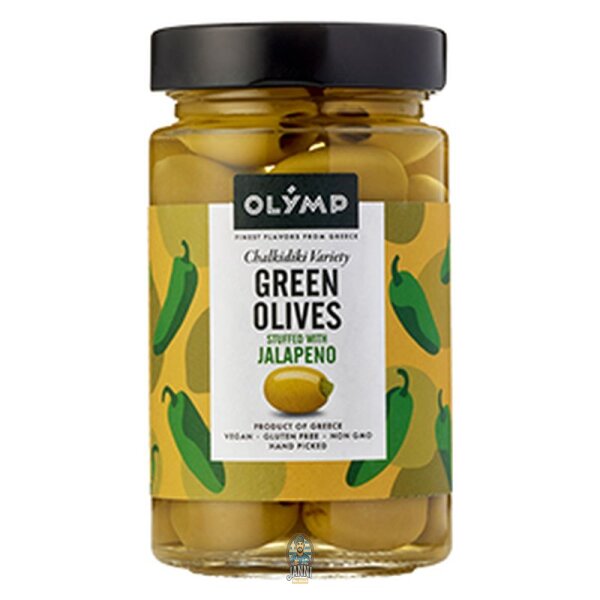 Olymp Grüne Oliven gefüllt mit Jalapeno 400g
