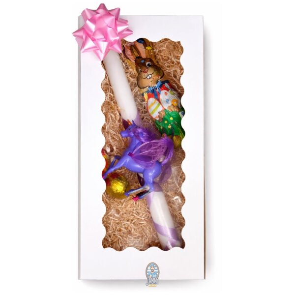 Griechische Handgemachte Osterkerzenset Lampada Pony 30 cm – Unikat