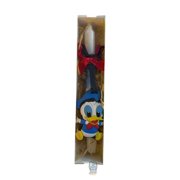 Bougie de Pâques grecque faite main Lampada Petit Canard Garçon 29cm – Unique