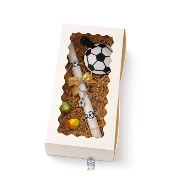 Bougie de Pâques Grecque Artisanale Lampada Football 30 cm – Pièce Unique