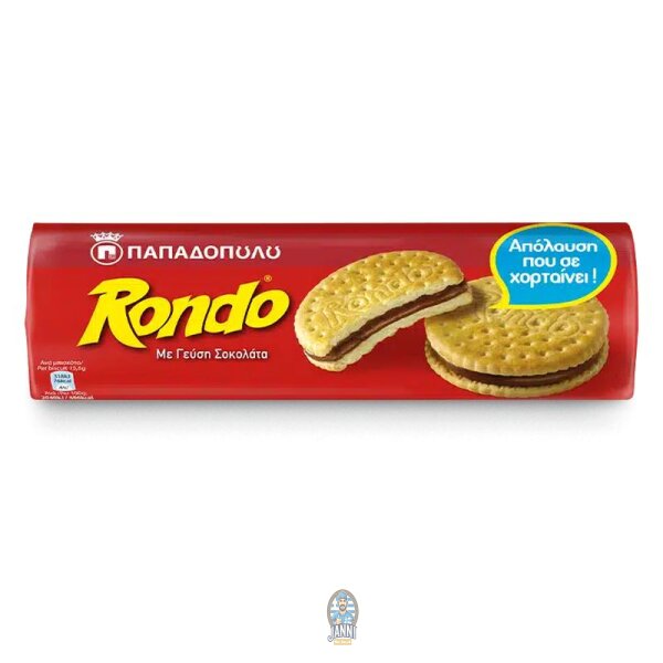 Papadopoulos Rondo Biscuits Sandwich à la Crème de Chocolat 250g