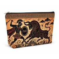 Greek Spartan Cosmetic Bag – Mythological Bull Design