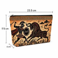 Greek Spartan Cosmetic Bag – Mythological Bull Design