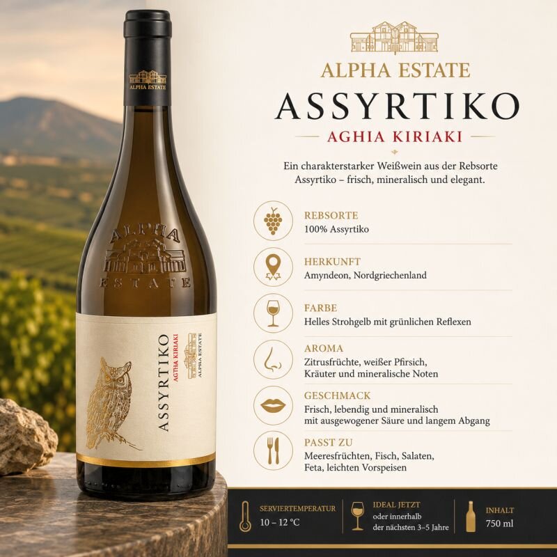 Alpha Estate Assyrtiko Single Block Aghia Kiriaki 75cl