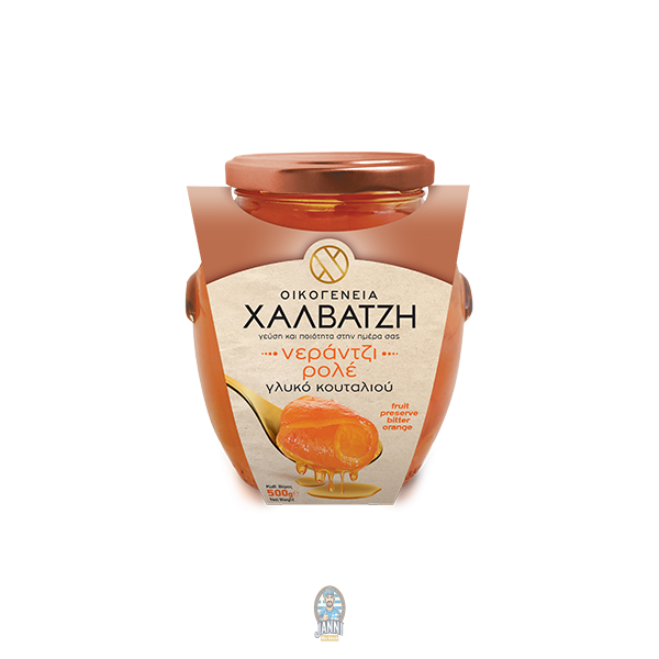 Halvatzis Glyko koutaliou Bitterorange eingelegt in Sirup 500g